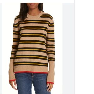Cashmere Stripe Sweater by La Ligne New York size S